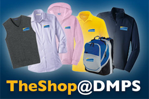 Visit The Shop @ DMPS to purchase district branded clothing and merchandise.