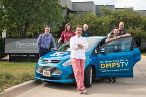 The DMPS communications team (pictured left to right): Adam Rohwer, Amanda Lewis, Phil Roeder, Mike Wellman, Jon Lemons and Kyle Knicley.
